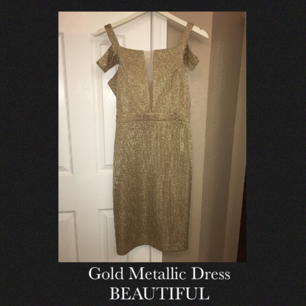 Gold Metallic Dress